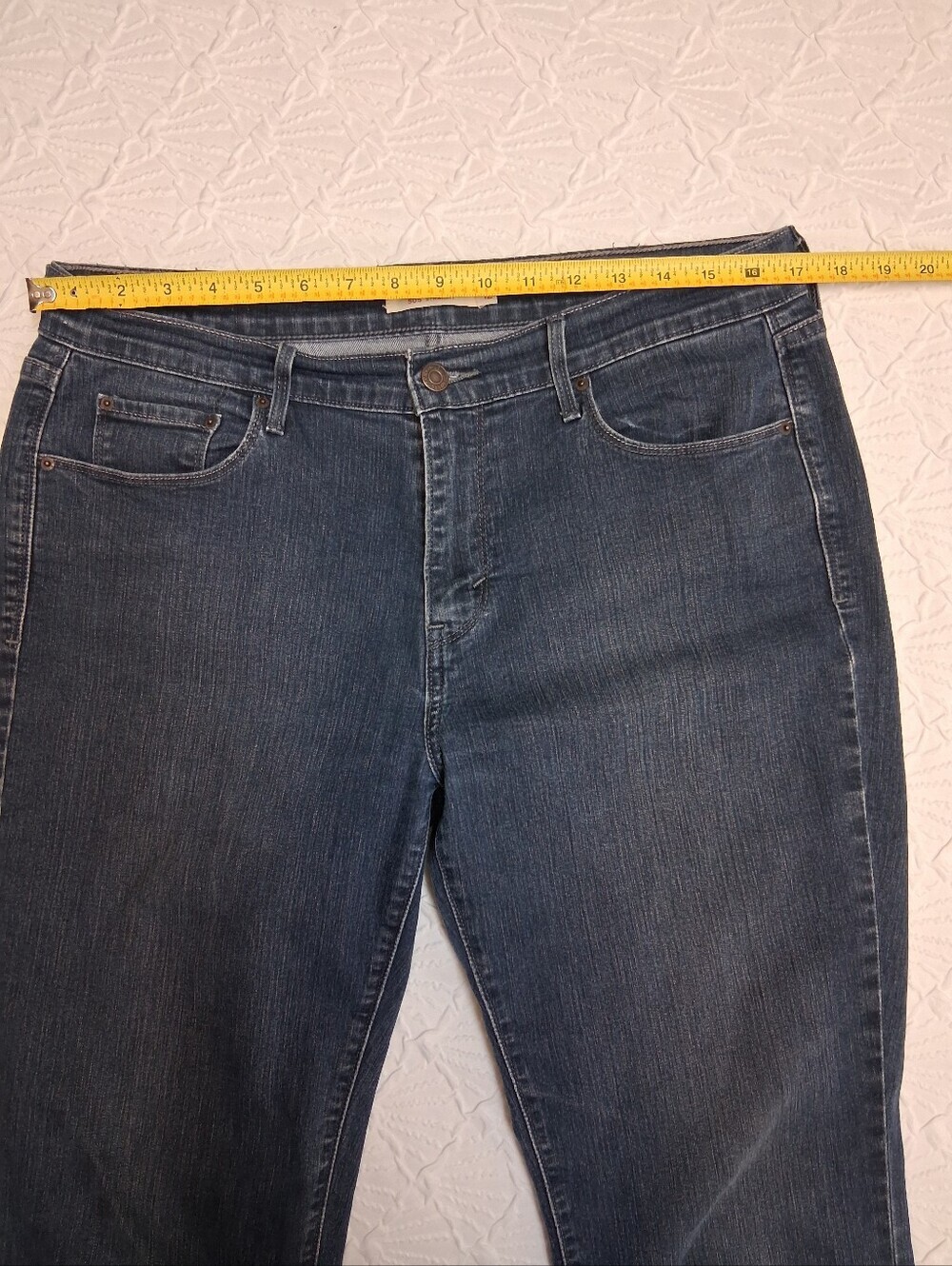 Levi 505 Strauss & Co. Jeans with Leather Patch - Dark Indigo Size 12 - Picture 17 of 17